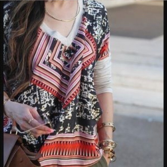 CAbi #768 Geometric Scarf Blouse - Picture 6 of 6